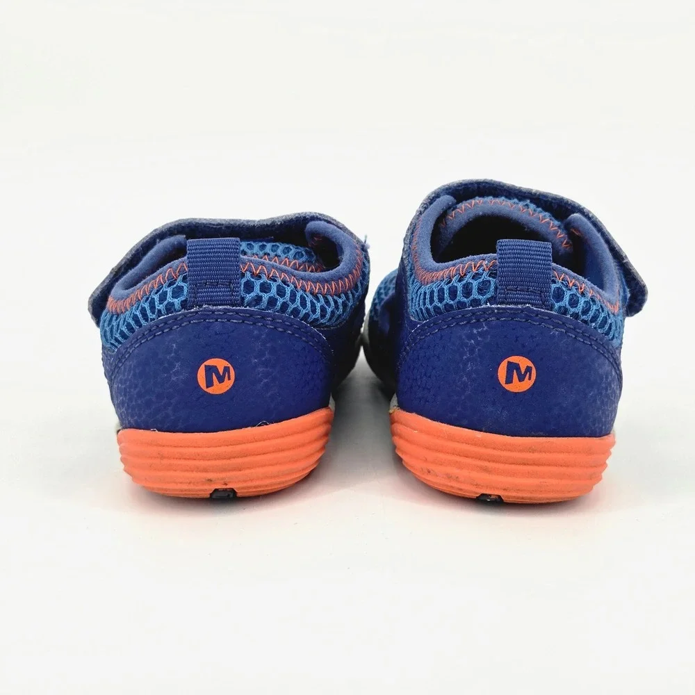 Merrell Bare Steps H2O Toddler Blue Orange Active Water Sneaker 7M EUC Wide Toe